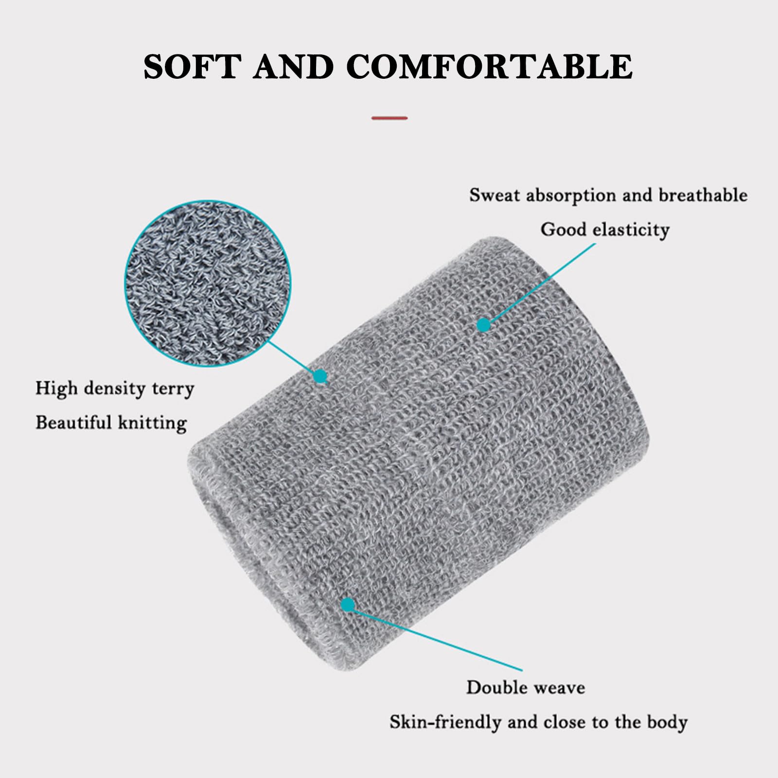 Bandes De Poignet Absorbantes - 6 Pièces Respirantes Pour Sport, Fitness, Tennis, Basket - Hommes Et Femmes