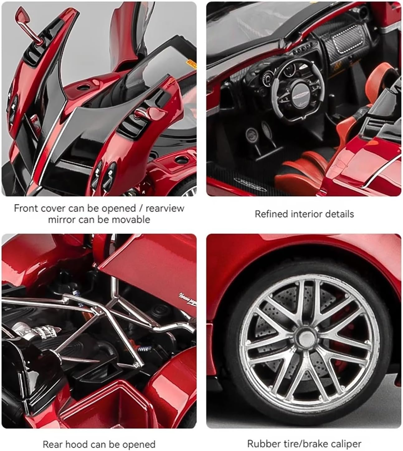 1:18 for Pagani Huayra BC with Carbon Accents Model Car(Blue,with Box)