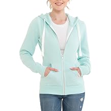 Urban Look Womens Active Long Sleeve Fleece Zip Up Hoodie with Plus Size
