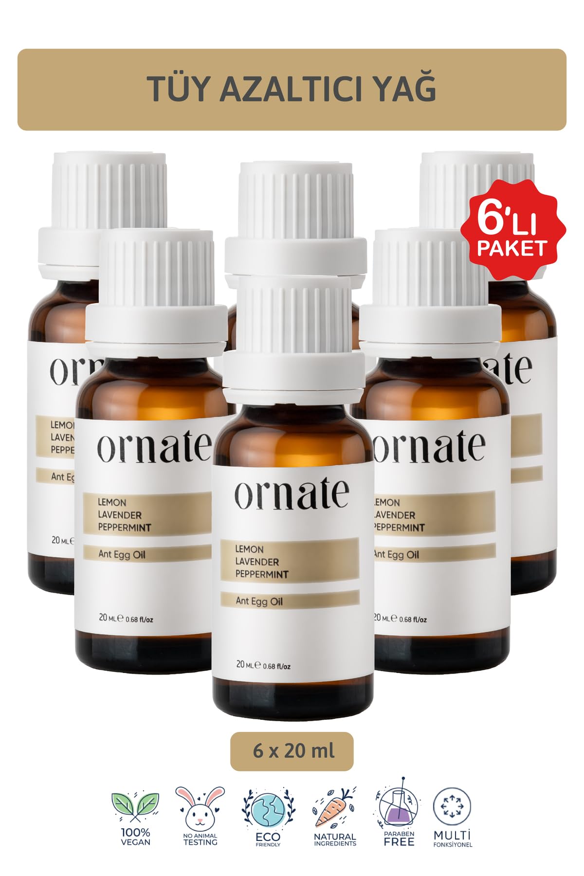 Ornate Karınca Yumurtası Bakım Yağı 20 ml Vegan Formic Asit Aloe Vera Kuru Ve Hassas Ciltler