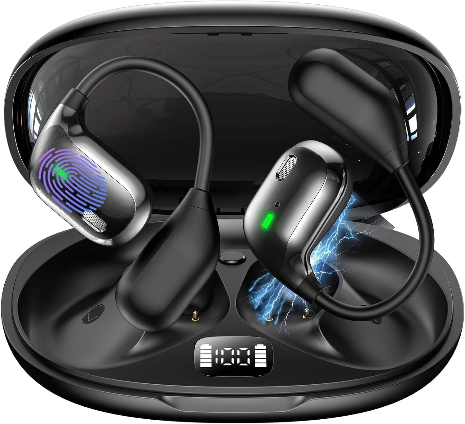 AI Real-Time Translation Earbuds | 2026 AI Translator Device with 144 Languages for iOS/Android | 3 in 1 Wireless Earbuds for Travel/Business/Learning (Black)