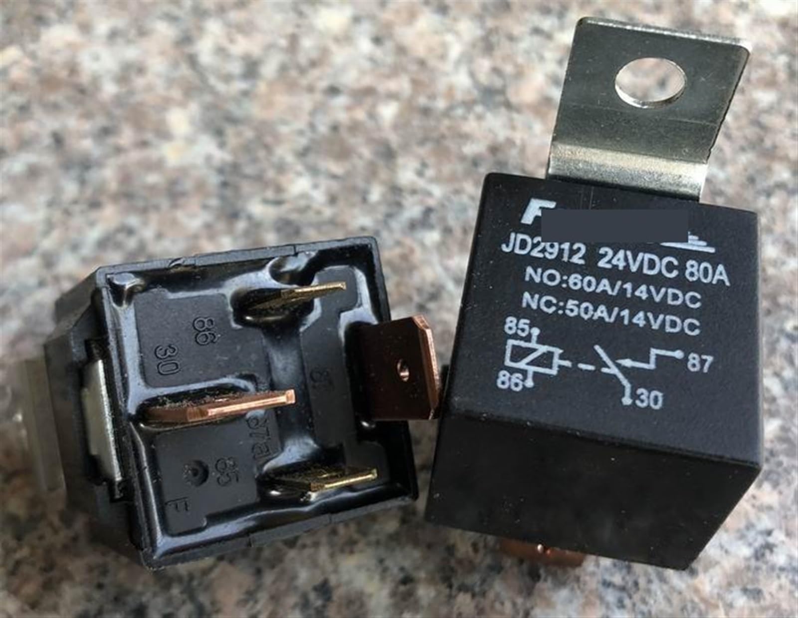 Relé 24VDC 80A JD2912 soluciona caídas de tensión y fallos eléctricos de 4 pines 3