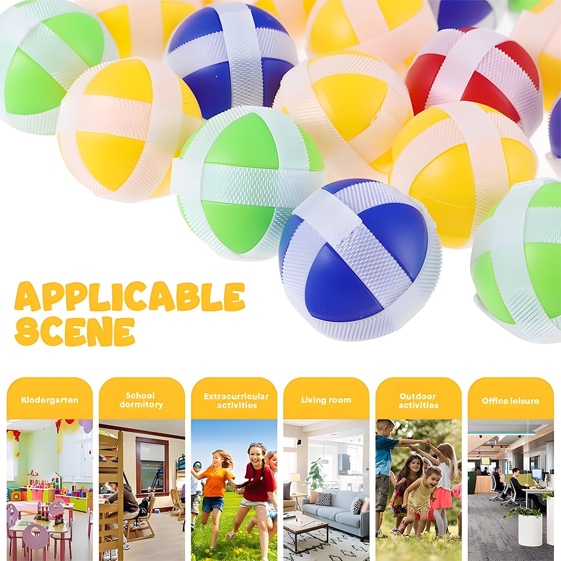 Lot de 20 Balles Collantes pour Jeu de Fléchettes en Tissu - Colorées à Crochet Et Boucle, Accessoires de Jeu Cible Intérieur Extérieur Lot de 20 Balles Collantes pour Jeu de Fléchettes en Tissu - Colorées à Crochet Et Boucle, Accessoires de Jeu Cible Intérieur Extérieur