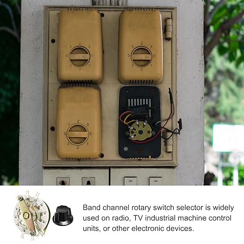 Miniatura 3 de Interruptor giratorio selector de banda 2P2T 2 polos 2 posiciones, 1 cubierta para radio, TV, unidad de control de máquina industrial - 1 unidad