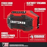 CRAFTSMAN CMCR001B 20V MAX* BLUETOOTH SPEAKER (TOOL ONLY)