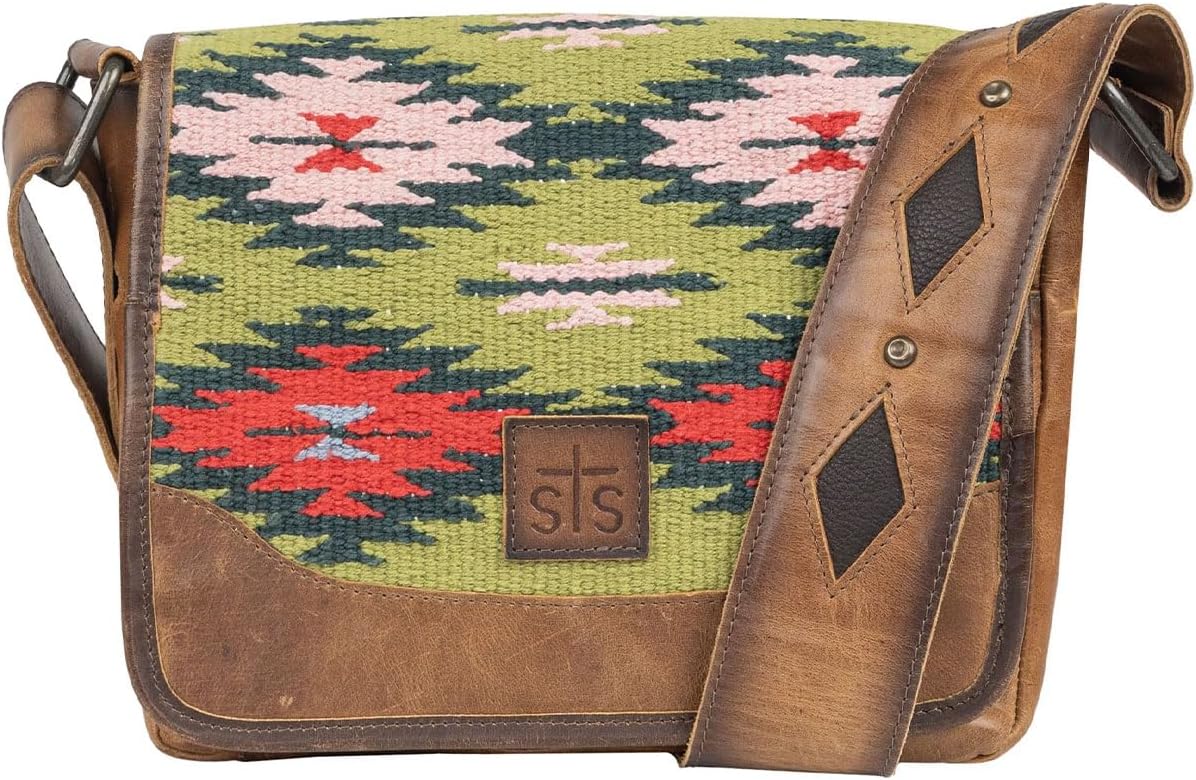 STS Ranchwear Womens Baja Dreams Della Multi-Color Leather Crossbody Bag