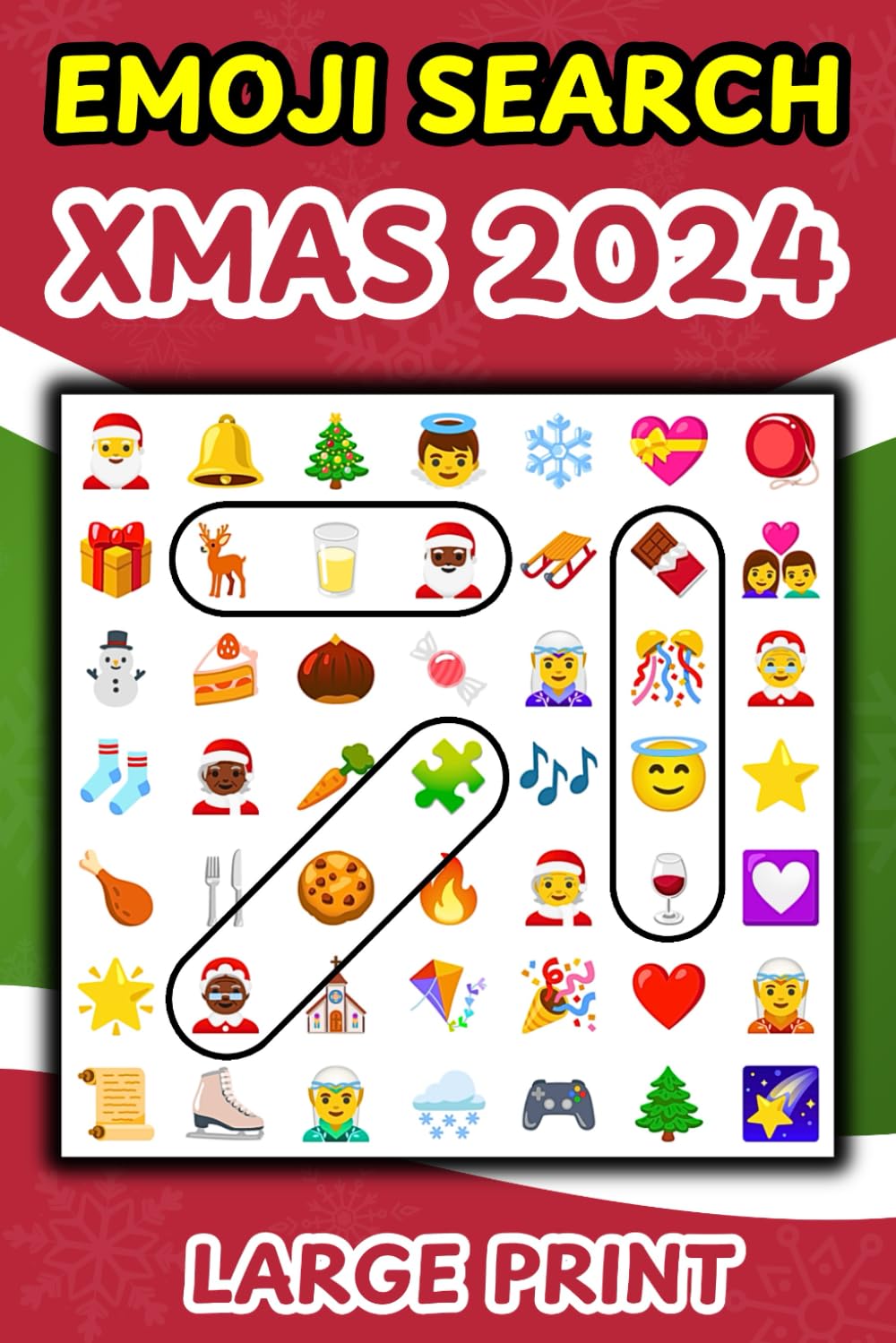 Emoji Word Search Puzzles: Christmas 2024 (Emoji Word Search Puzzle Books)