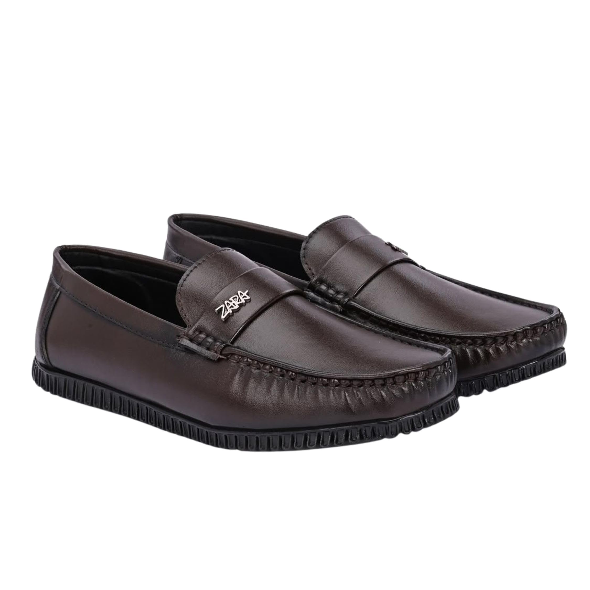 Men's Leather Look Loafers | Comfortable Slip-On Casual Shoes with Free Shoe Shiner | Lightweight-picture-29