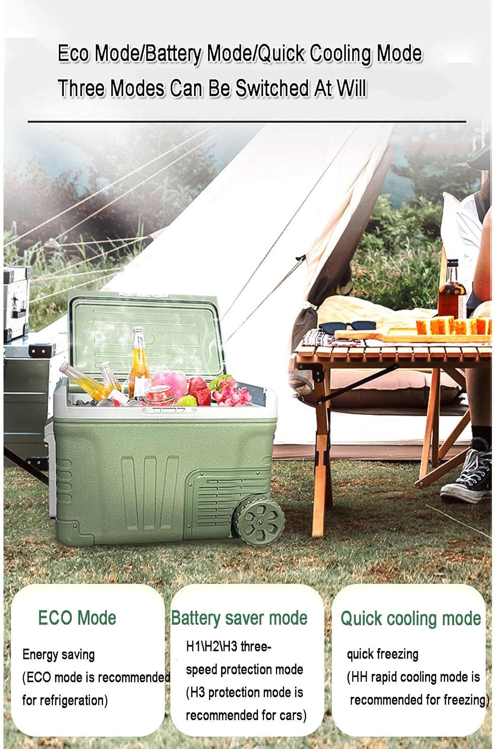 Mini Fridge, Compressor Car Refrigerator 12V/24V Refrigerated Outdoor Mobile Refrigerator Electric Coolers for Truck Van RV Camper SUV Travel Camping Road Trips,35L
