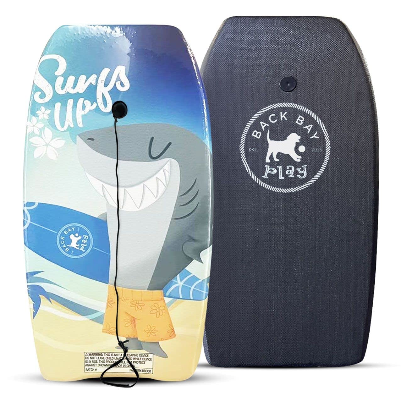 BBP Grip N Ride Series Body Board - 33" to 41" Lightweight EPS Core Body Boards, Boogie Boards for Beach Kids, Bodyboard for Surfing Kids and Adults Boogie Board