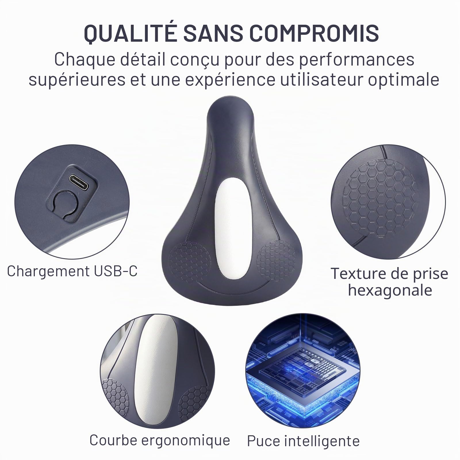 TNSLAND Appareil de massage du plancher pelvien pour homme, avec 4 modes de vibration, renforcement rechargeable par USB-C, appareil d'entraînement pour la maison, la gym, le yoga, l'appartement