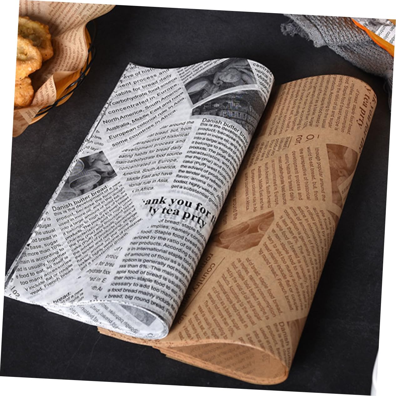 Carta Da Forno Antiaderente Alimentare Per Hamburger e Fritti 25x25 Cm Resistente Al Calore Per Uso Domestico e Bar Set 500 Fogli Monouso