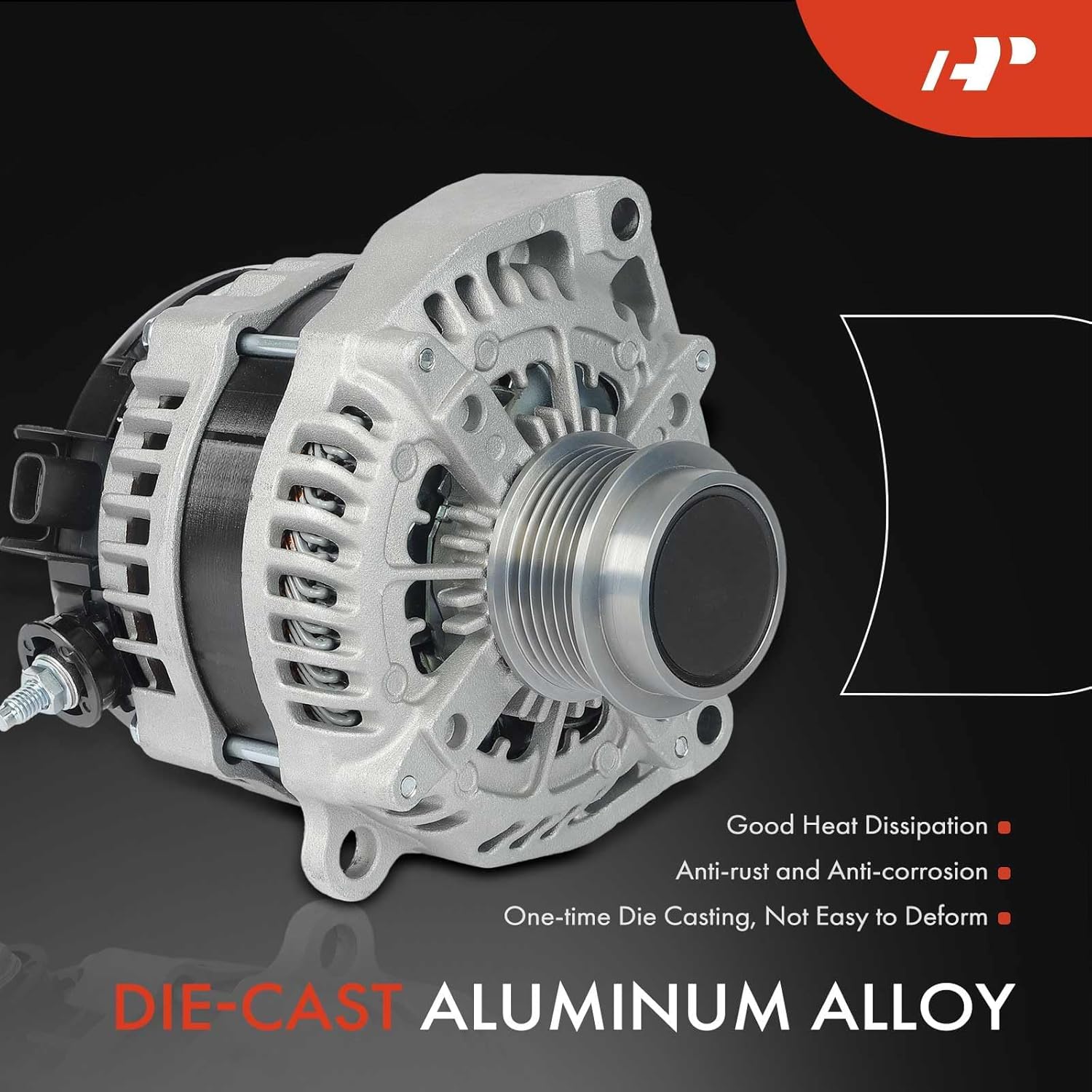 A-Premium 12V 170A Alternator Compatible with Chevy Silverado 1500 14-18, Tahoe 15-19, Camaro, Suburban & GMC Sierra 1500 14-18, Yukon, Yukon XL & Cadillac Escalade, 4.3L 5.3L 6.2L, Replace# 84143540