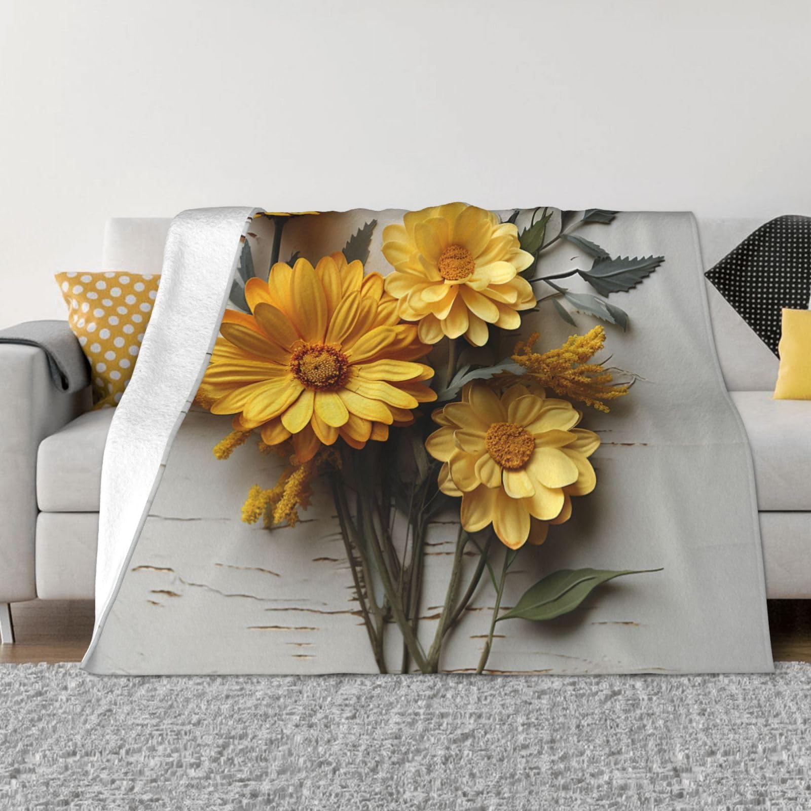 Couverture plate chaude et légère en flanelle douce pour lit canapé