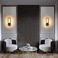 Vista 6 de XEYOU Aplique de pared moderno de 12 W, giratorio, 330°, para interiores, color negro, LED, para dormitorio, sala de estar, hotel, pasillo, pasillo