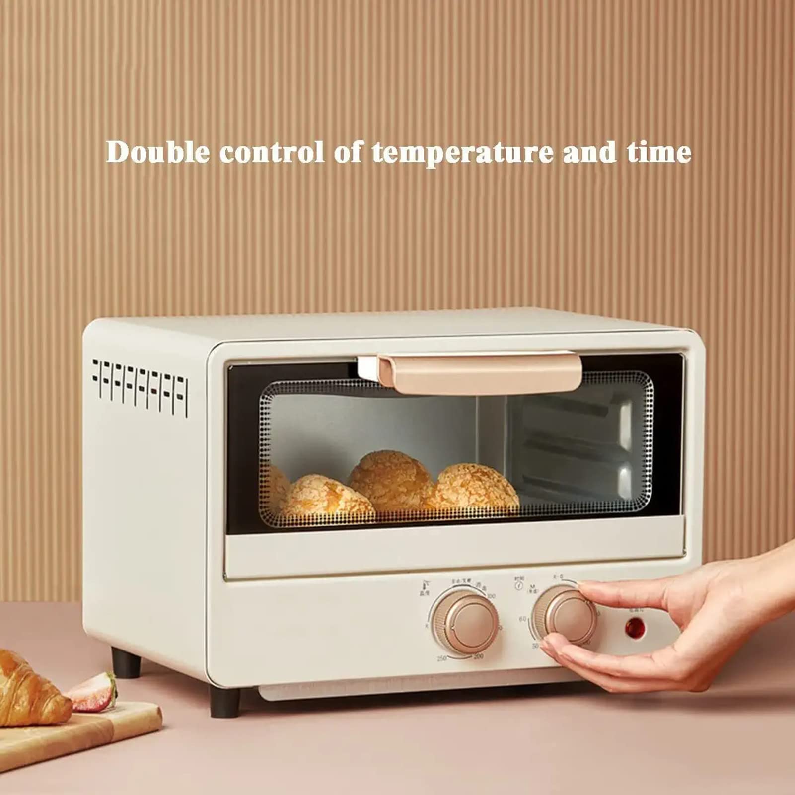 Mini piekarnik, elektryczny piekarnik stołowy, regulowana temperatura, wielofunkcyjny piekarnik elektryczny, kompaktowy piekarnik z timerem do grillowania, łatwy do czyszczenia