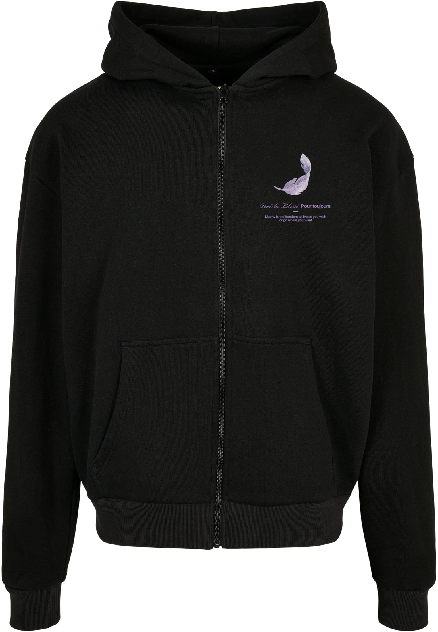 Mister tee Mt2477-vive La Liberte Heavy Oversize Zip Hoody Sudadera con Capucha Hombre