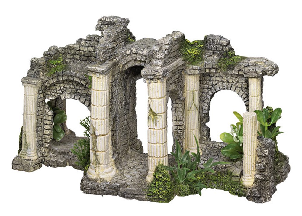 Nobby Hadrians Gate with Plants Aquarium Ornament, 27.5 x 13.5 x 15.5 cm, Resin, Christmas