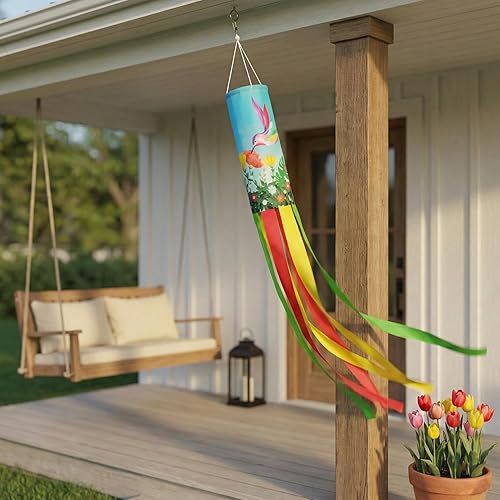 Miniatura 3 de Madrona Brands Molde de colibrí duradera para colgar al aire libre, decoración de viento, patio, jardín, 60 pulgadas