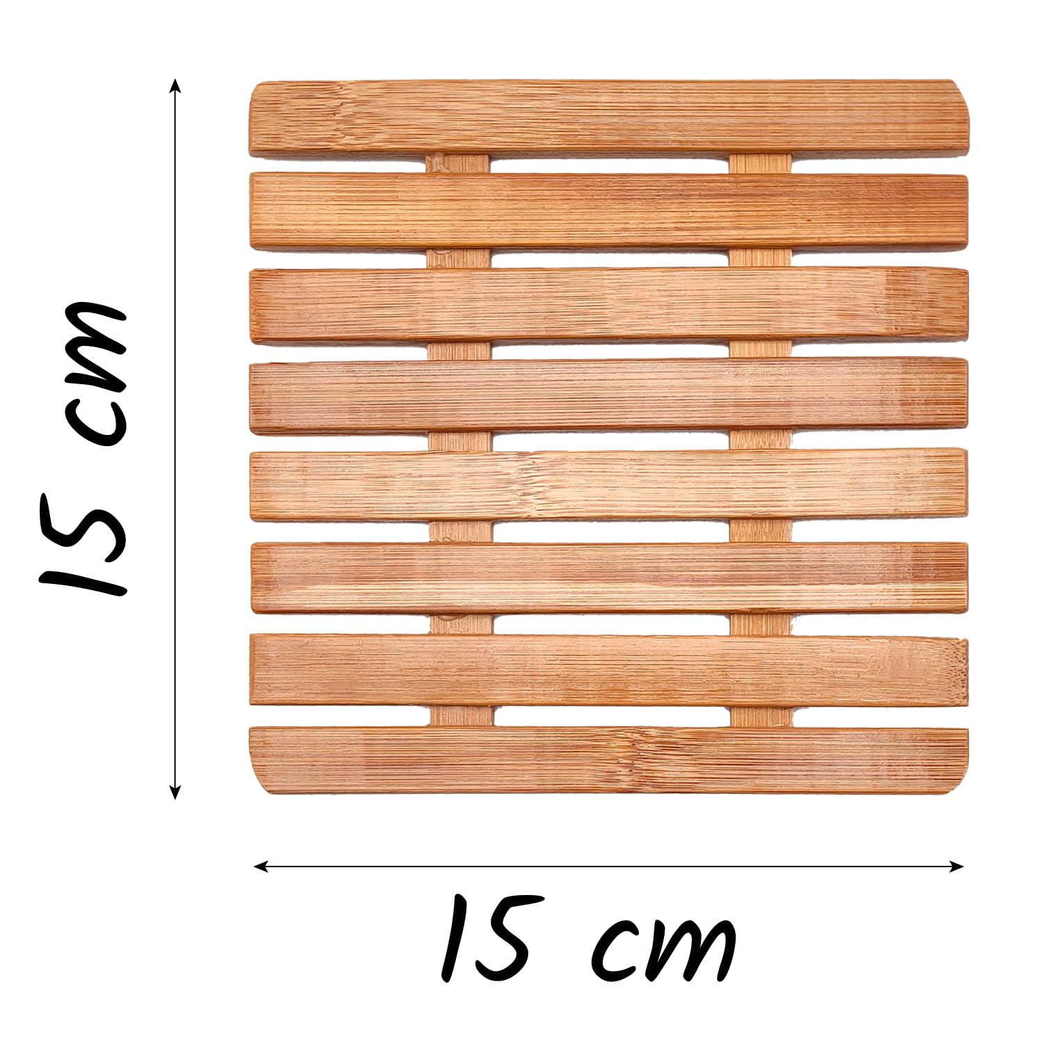 Sottopentola In Bambù 4 Pezzi - Antiscivolo E Resistente Al Calore Per Cucina - Foto 11