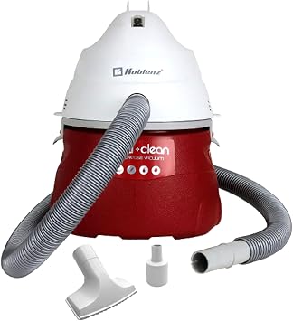 Koblenz WD-355K2 Portable Wet-Dry-Blow Vacuum Cleaner, 3 Gallon Tank, 2.0 HP Designer Series Vacuum Cleaner with Several Accessories, Red/White,