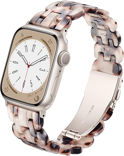 Miniatura 268 de Lightweight Resin Band For Apple Watch Series 11 10 SE 9 8 7 6 5 4 3 2 1 Ultra 3 2, Fashion Adjustable Replacement Strap for iWatch Bands 38mm 40mm