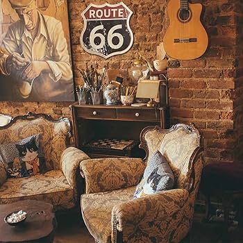 Amazon.co.jp: SUDAGEN Route 66 シールド ブリキのアートサイン