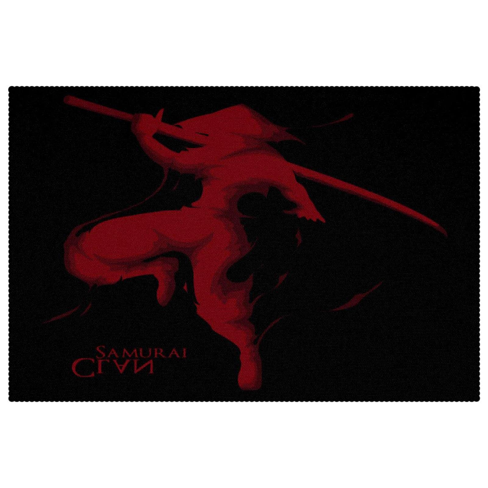 Sets de table rouges japonais anti-tache et anti-chaleur pour protéger votre table x4