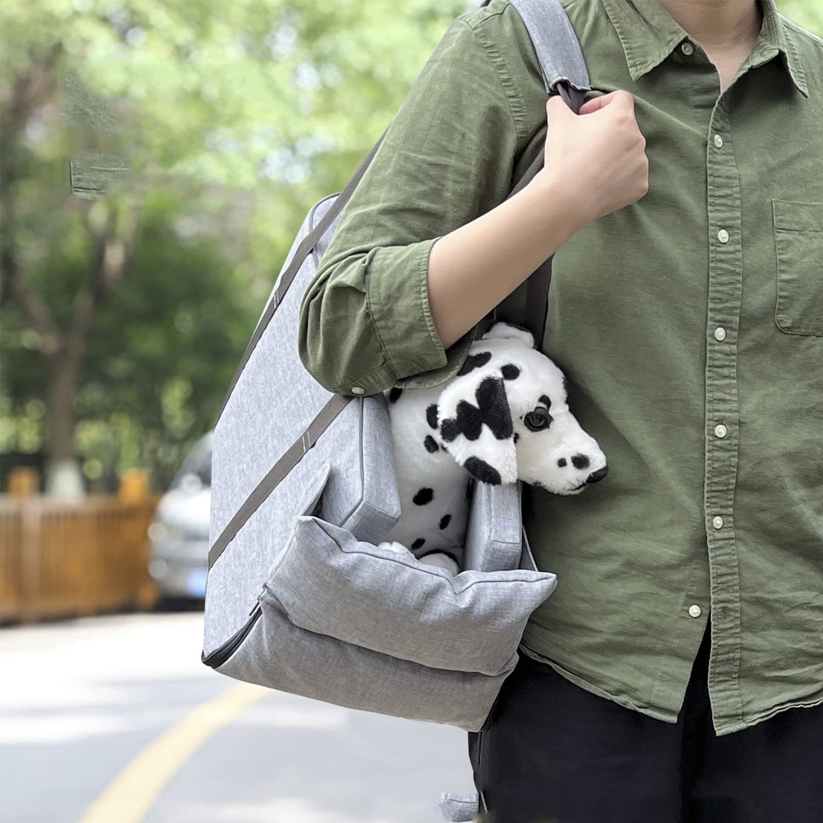 Seggiolino Auto Consolle Centrale Per Cani Di Piccola Taglia E Gatti, Sedile Rialzino Bracciolo Cucciolo Con Velcro Fisso, Sedile Interattivo Staccabile E Lavabile, Adatto A Viaggi A Casa In Auto