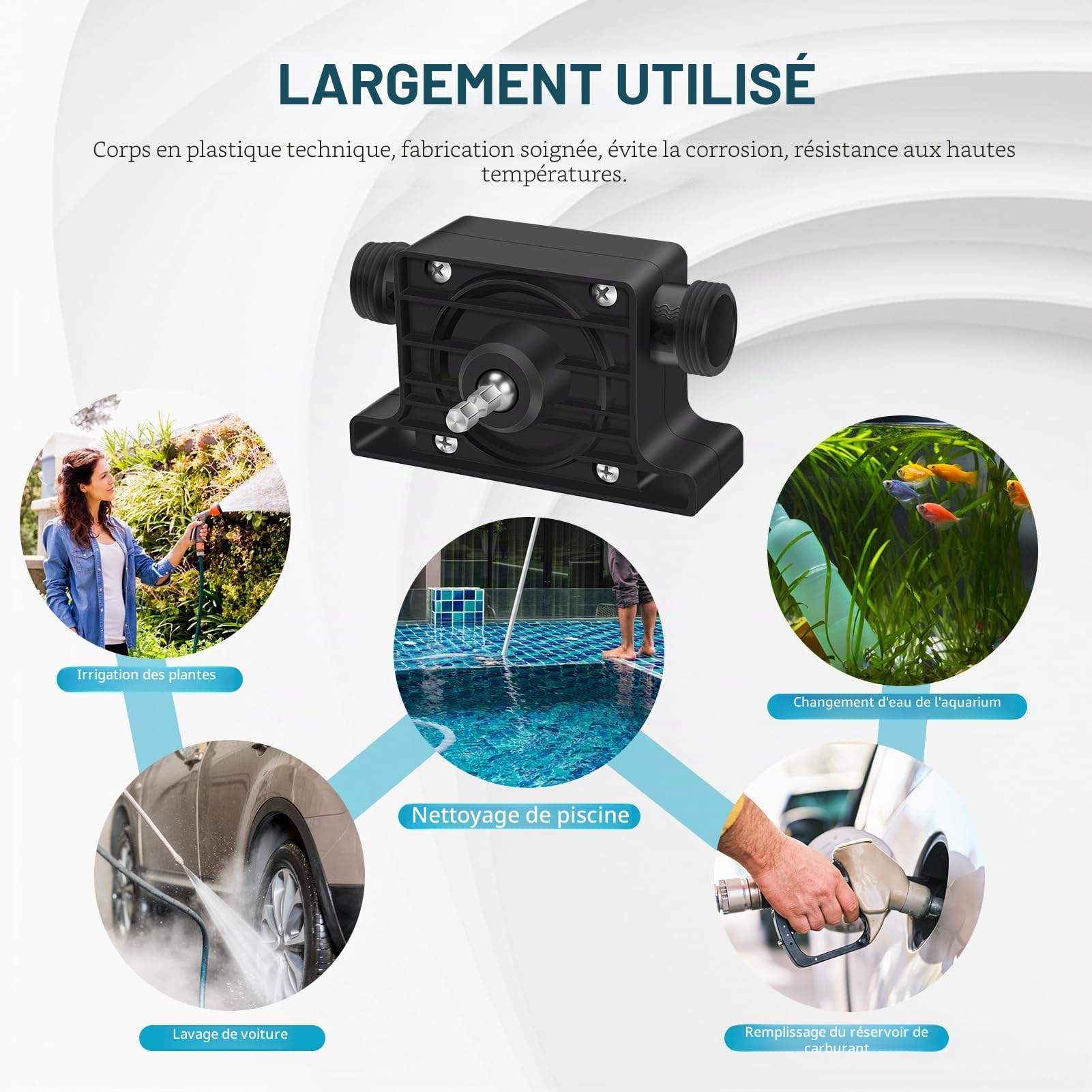 Pompe à Eau pour Perceuse Sans Fil Pompe a Gasoil Mini Pompe de Forage | Pompe Perceuse Électrique Pompe Auto-amorçante pour Diesel Huile Liquide Eau Fioul Maison Jardin Mini Piscine Fontain