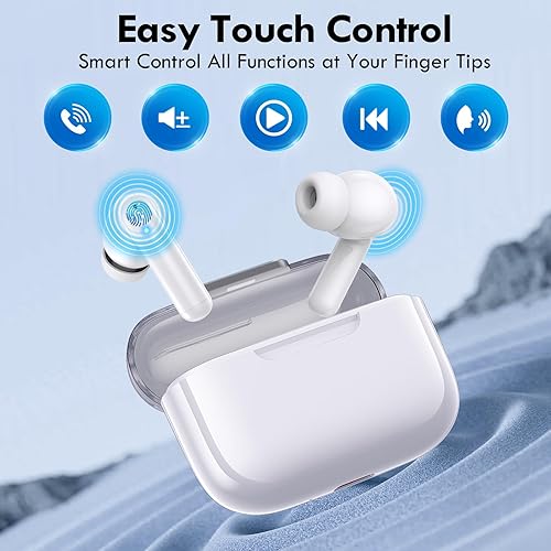 Miniatura 6 de kurdene Wireless Earbuds, Bluetooth 5.3 in Ear Buds Light Weight Headphones with Deep Bass Sound,48 Hours Playtime Headset,Clear Calls Earphones