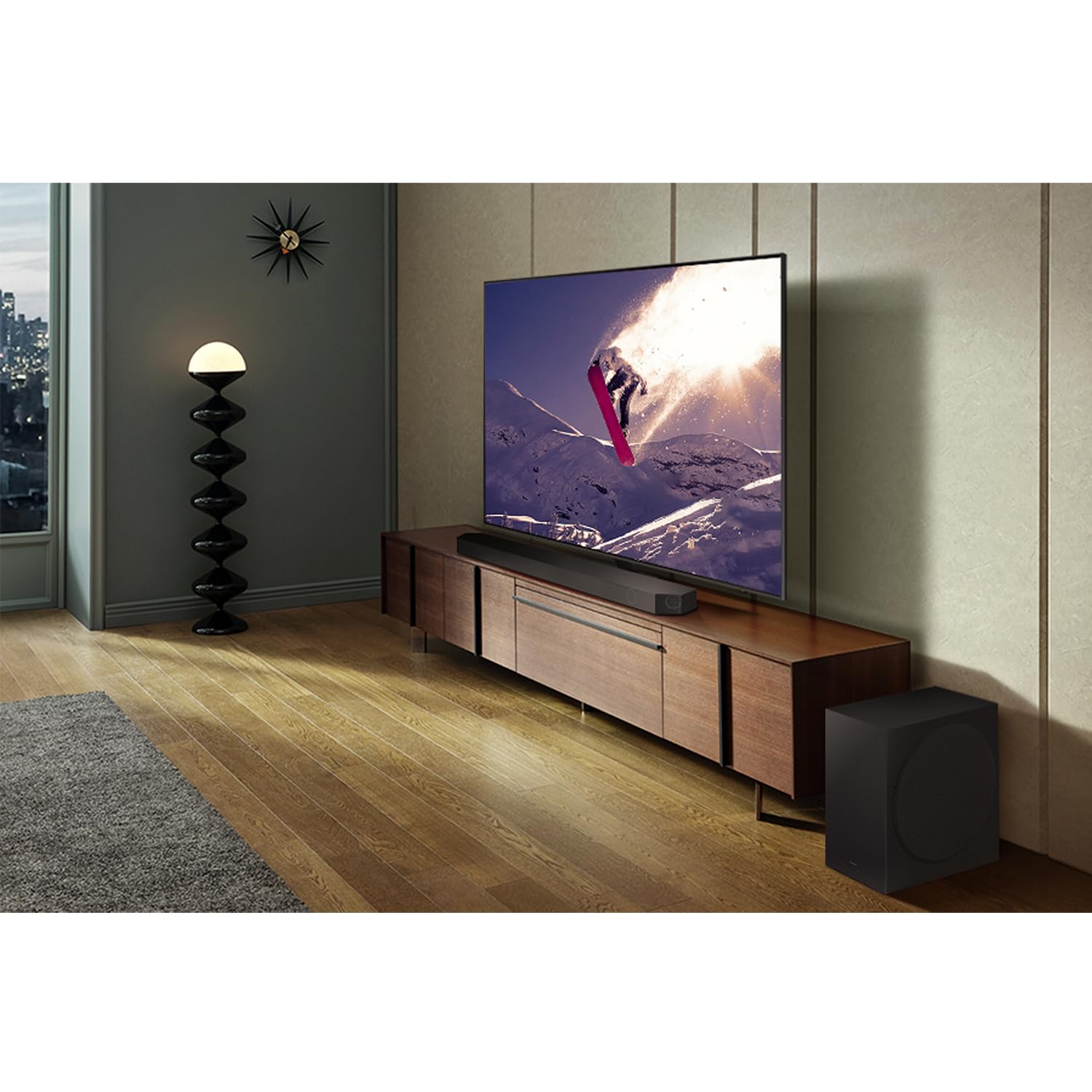 Samsung Soundbar HW-Q800C/ZF Serie Q, 11 Speaker, Wireless Dolby Atmos, Audio a 5.1.2 Canali, Q-Simphony, Compatibile con Alexa e Google Assistant, Black 2023