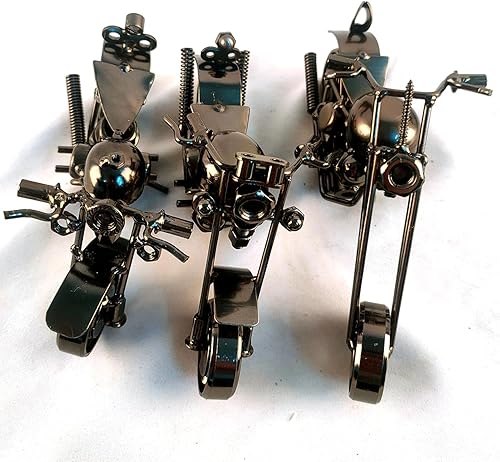 WANLIAN Paquete de 3 decoraciones de motocicleta negra (negro NO.3.789)