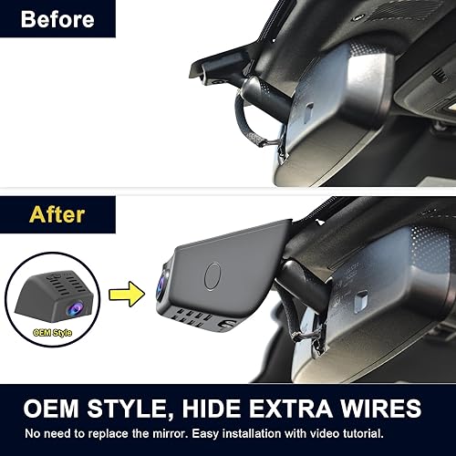 Miniatura 6 de Mangoal Dash Cam 4K ajuste personalizado para Ford F150 2018-2024 F250F350 Super Duty 2020-2024 XLT lariat King Ranch Tremor Raptor Limited Platinum