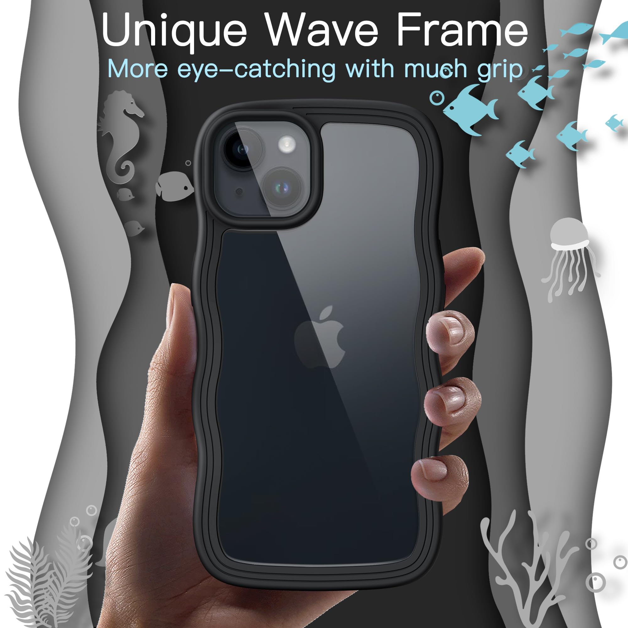 Amazon.com: JETech Cute Case for iPhone 14 Plus 6.7-Inch, Wave