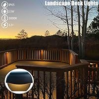 Vista 2 de Luces LED para Cubierta Exterior Iluminación de Paisaje de Bajo Voltaje 12V CA/CC Aluminio Fundido Luces de Poste de Patio Escalón Luces de Montaje