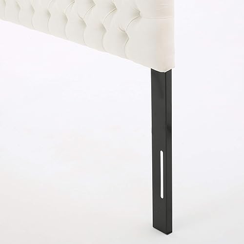 Miniatura 5 de Christopher Knight Home Jezabel - Cabecero totalmente tapizado, QueenMatrimonial, color marfil