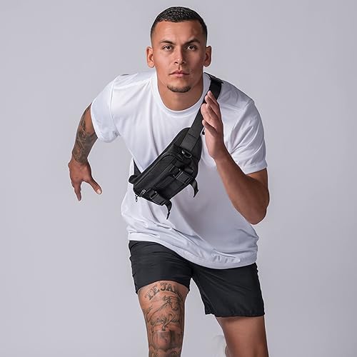 Miniatura 4 de MVRK Riñonera unisex para mujeres y hombres, bolsa cruzada impermeable, Blanco sucio, Bolso cruzado fabricado por Mvrk