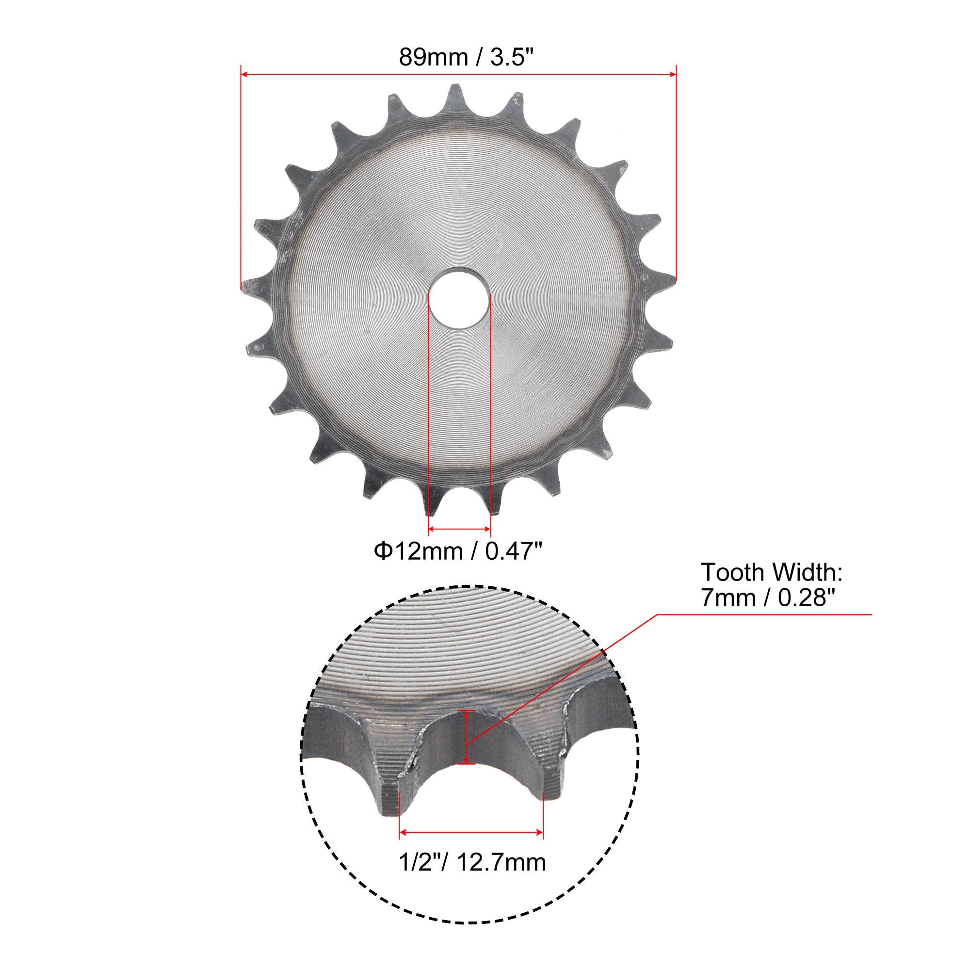 QUARKZMAN 2 Rollenkettenräder 06B-1 – B-Typ, 13 Zähne, 12 Mm Bohrung, 3/8″ Teilung, A3-Stahl, Gehärtet
