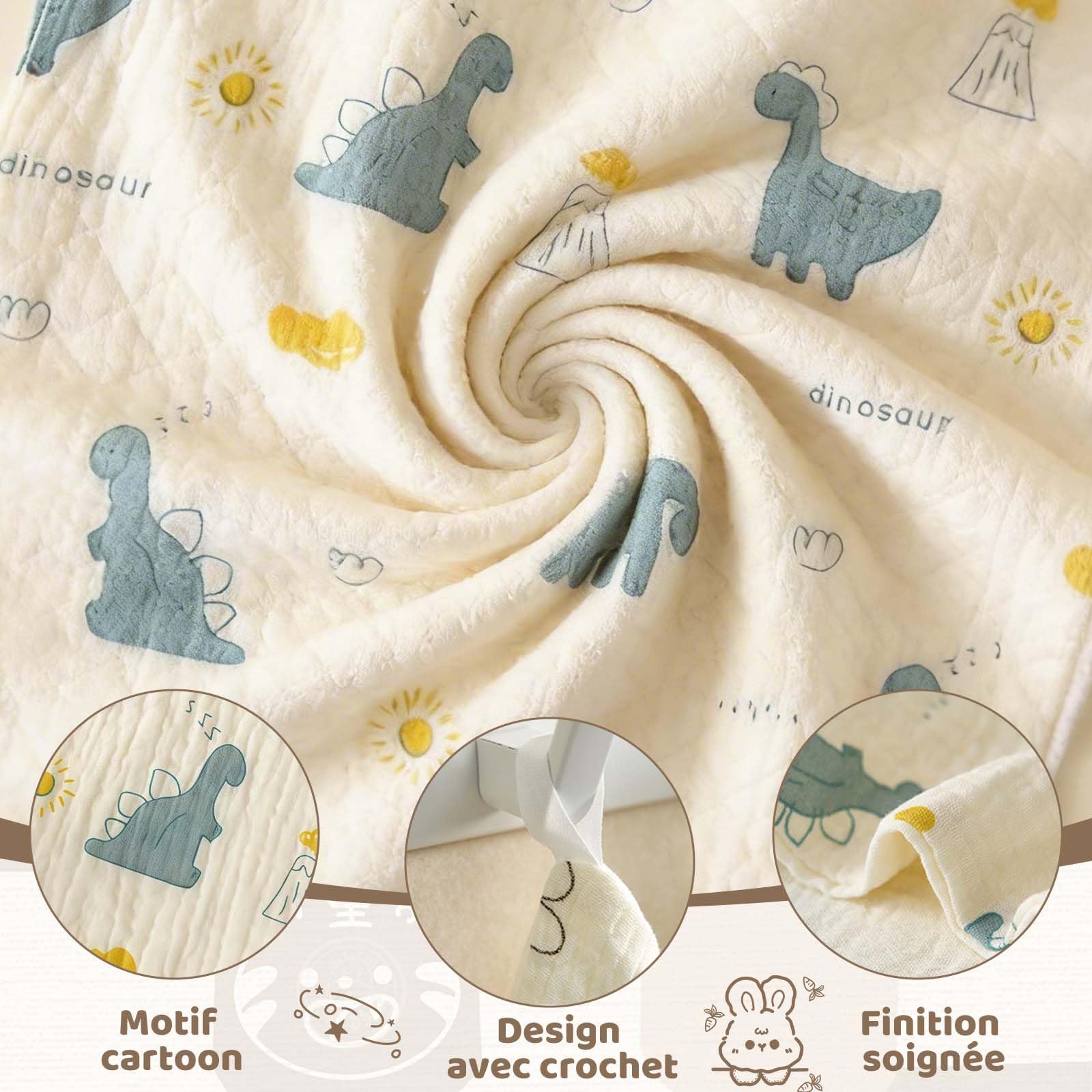 Lot 6 Lange Bebe Coton 25x25cm, Langes Coton bébé Doux et absorbants, Carre Coton Bebe Multi Usage, Lange Bebe lingettes Visage Bain Repas, Langes Bebe Motifs Mixte garçon Fille
