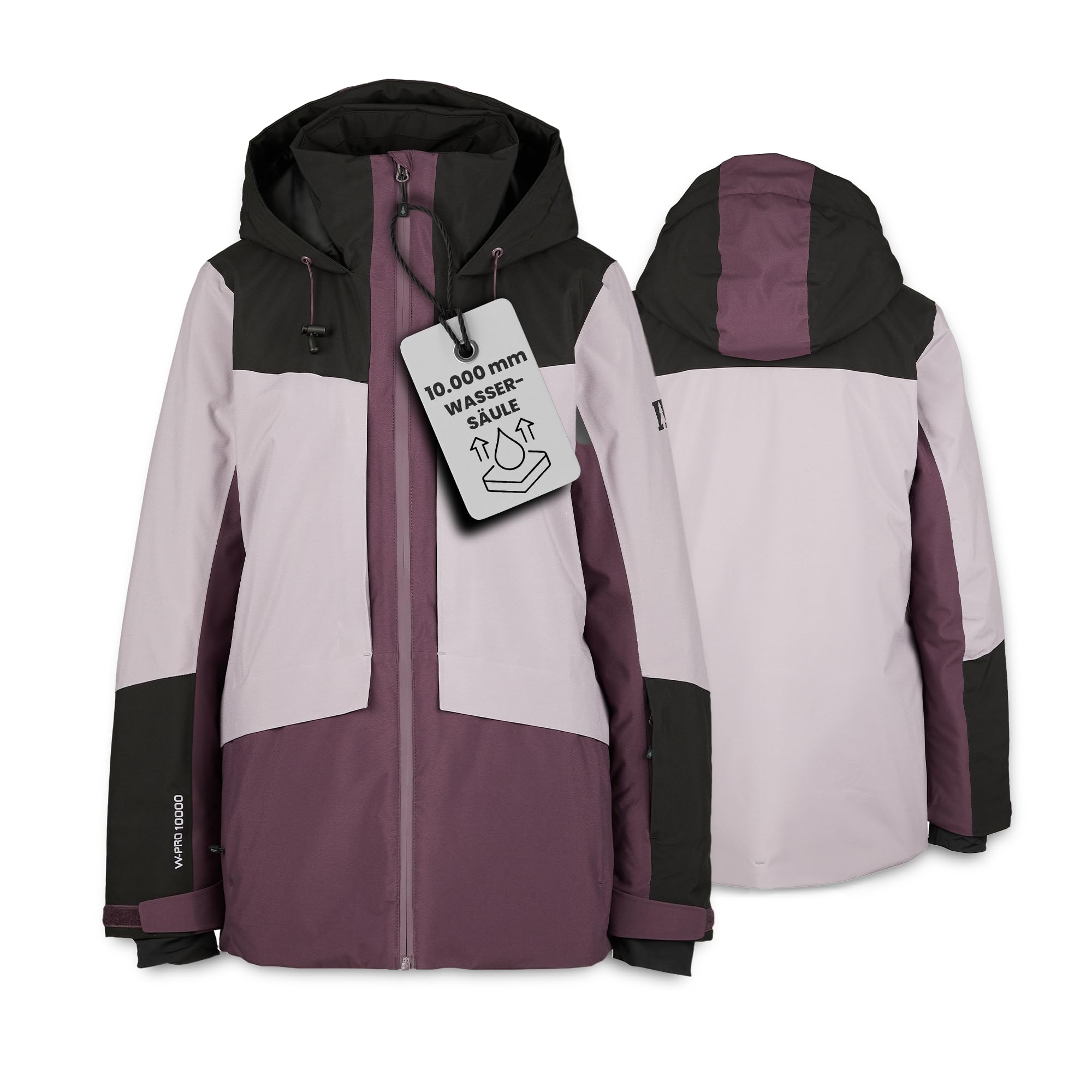 Winterjacke Damen Women's PinusHe. II Ski Jacket – Skijacke Snowboardjacke atmungsaktiv, winddicht & wasserdicht (10.000 mmWS) – abnehmbare Kapuze & Belüftungsreißverschlüsse