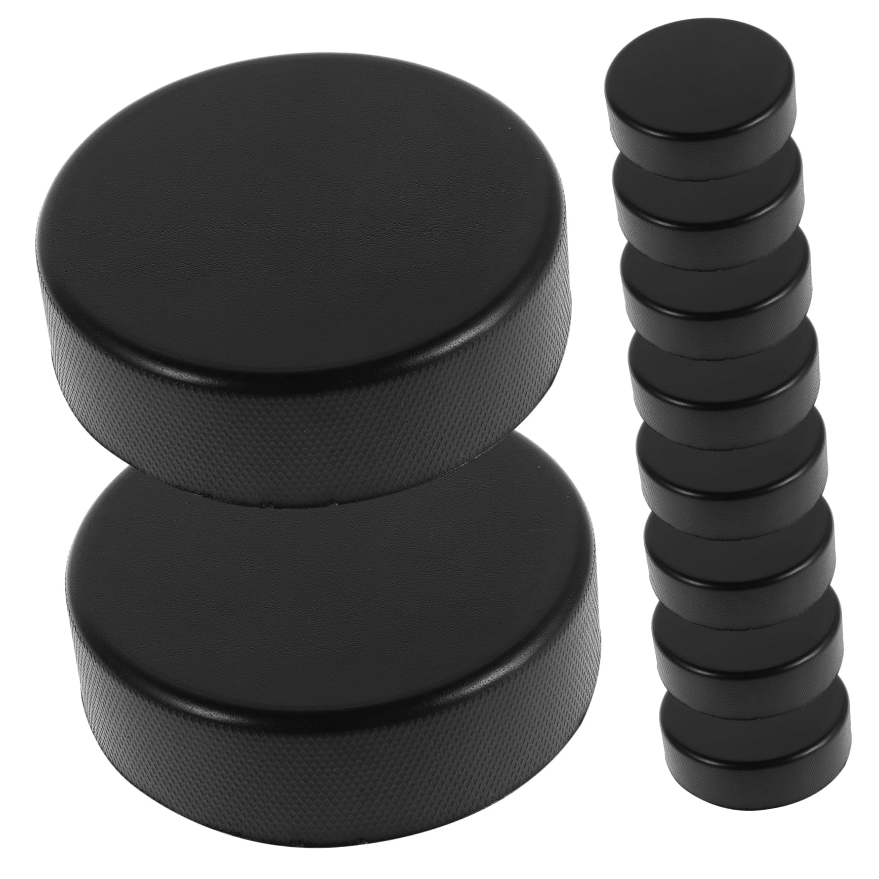 Yardwe Rondelles D’entraînement de Hockey 20 Pièces PU Noir