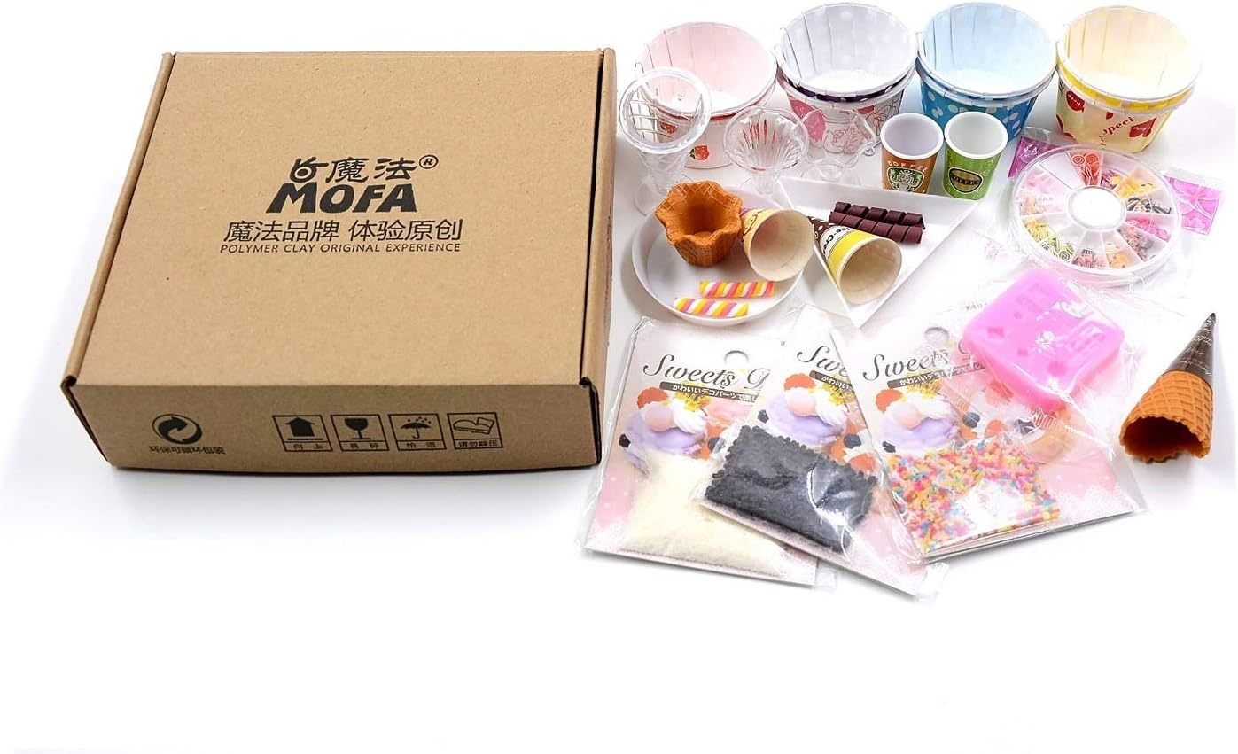 mofa DIY Accessory Package,Simulation Cake Accessory, Emulation Ice Cream Accessory,Use in Conjunction with Simulation Cream Adhesive(DIY Accessory Package)
