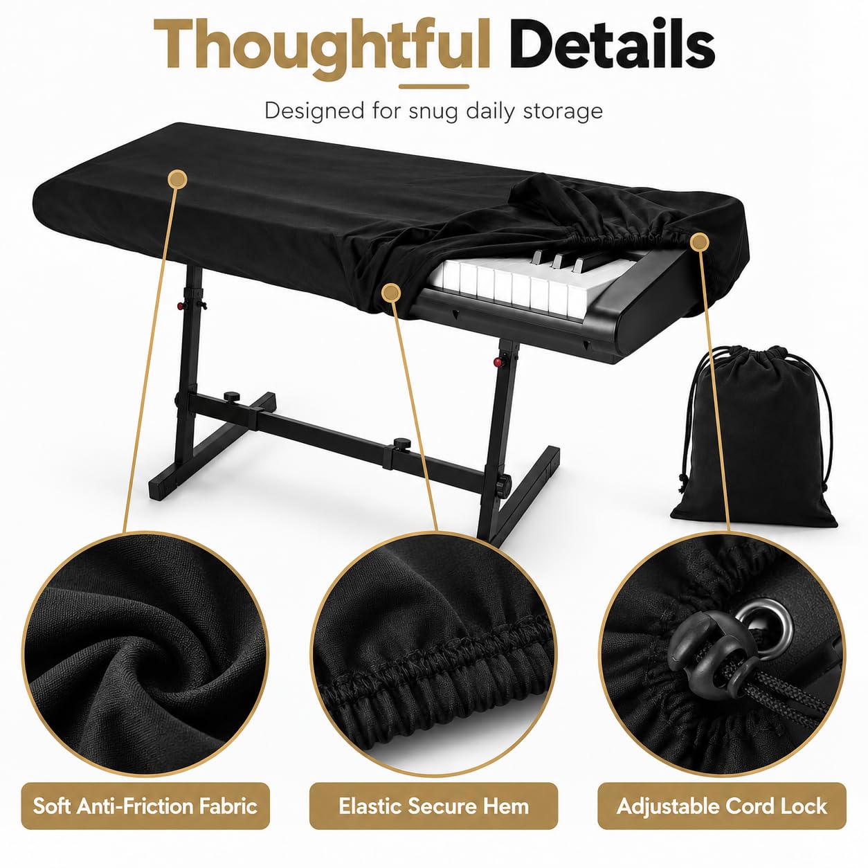 Copertura per Tastiera Pianoforte per Yamaha NP-12 2015-2023