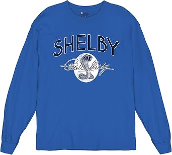 Vintage Shelby Cobra Logo Long Sleeve T-Shirt American Legendary Mustang 427 GT500 GT350 Performance Powered by Ford