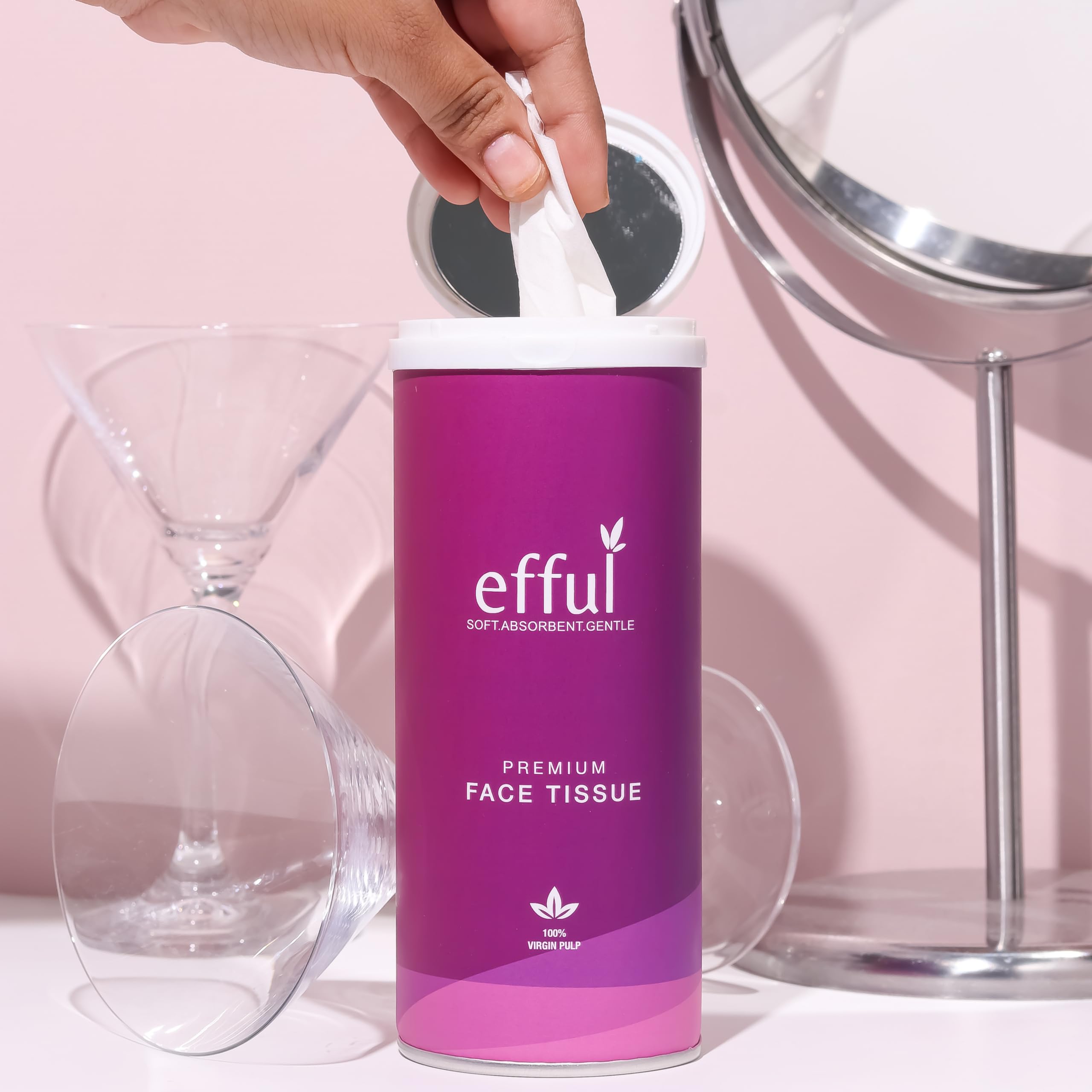 Efful Premium Pocket Facial Tissue - 60 Pulls, 2-Ply | Violet-Hued Pack of 2 | Ultrasoft, Absorbent Pocket Tissue | 100% Virgin Pulp | Eco-Friendly | Tissue Box, Tissue Paper for Car (B0D1Y1SM5K) Amazon Price History, Amazon Price Tracker