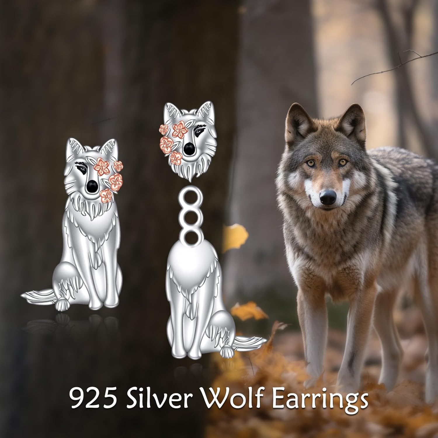 Axolotl/Highland Cow/Cow/Bunny/Penguin/Raccoon/Frog/Cat/Lion/Panda/Wolf Earrings Stud Sterling Sliver Dangle Jewelry Animal Gift Birthday for Women