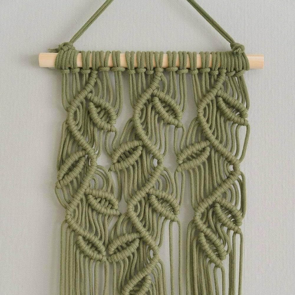 Macrame Cap Holder, Boho Hats Organizer for Baseball Caps, Hand Woven Hats Display Organizer Over Door, Hat Rack for Wall Home Hanging Decoration (Green 39in)