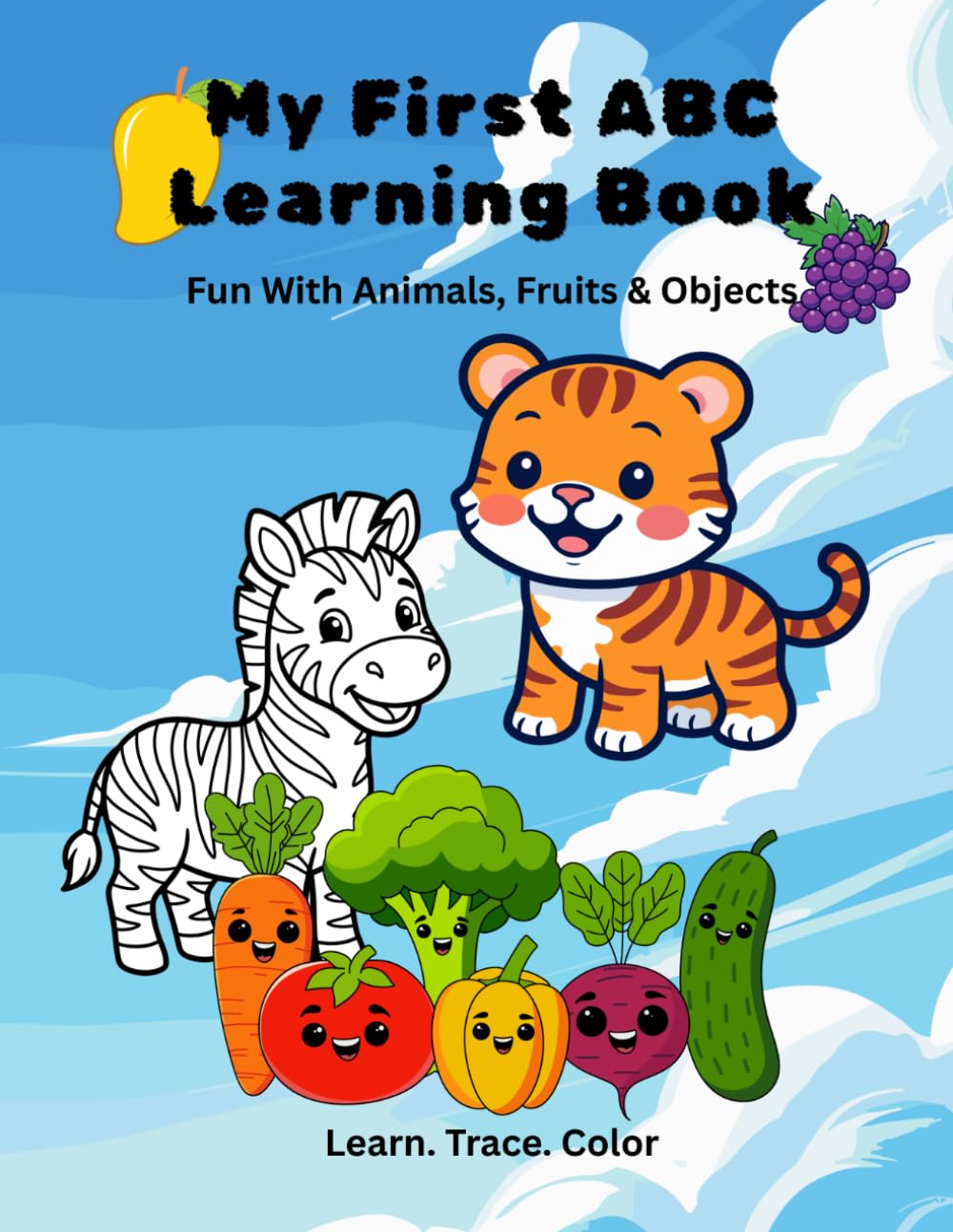 My First ABC Learning Book: Fun with Animals, Fruits & Objects