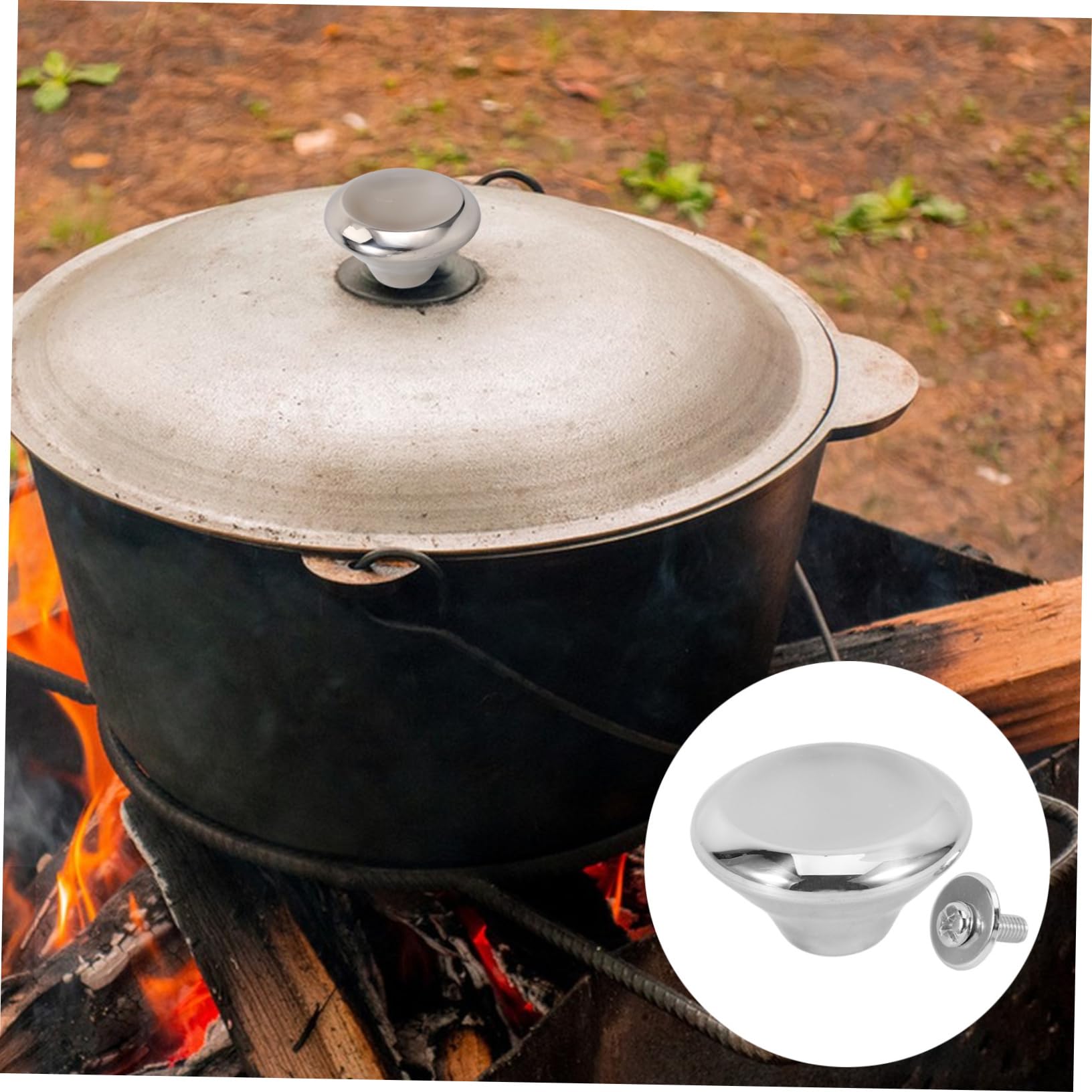 Ciieeo 20 Piezas Accesorios para Tapas de ollas perillas Tapa de Olla Universal manija de la Tapa del utensilio de Cocina de la Tapa de Utensilios de Cocina Acero Inoxidable